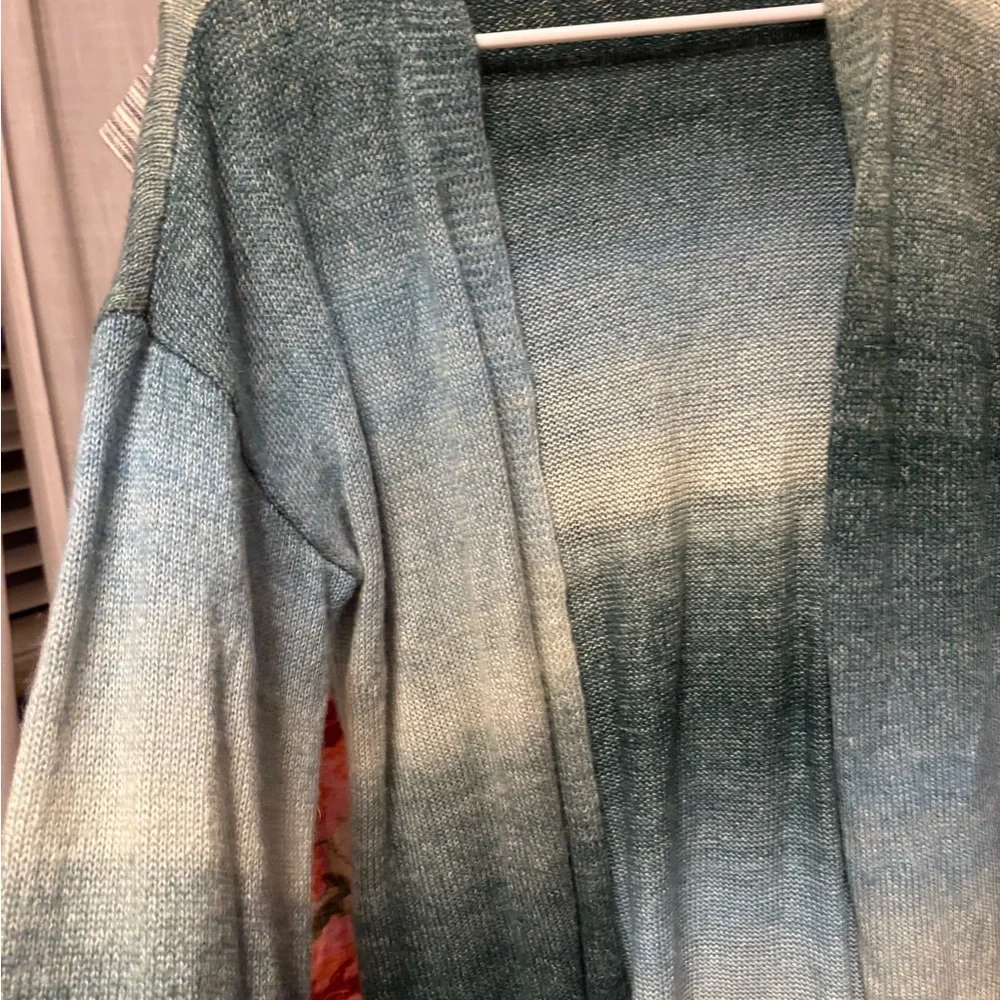LC Lauren Conrad Ombre Cardigan in Blue and Gray